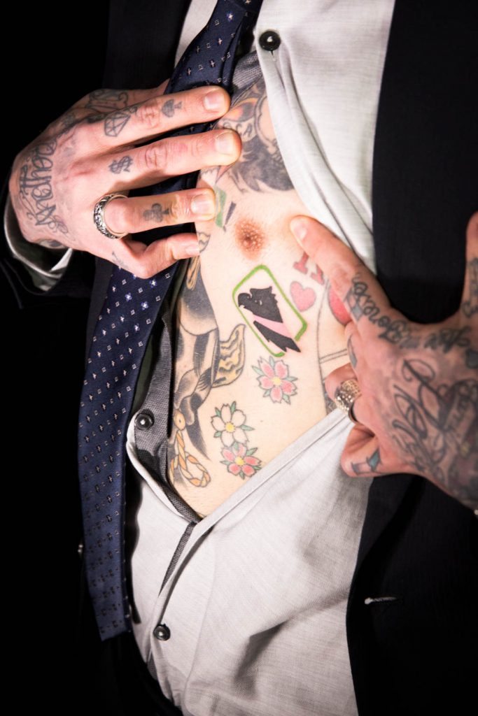 Paul Baccaglini e il suo tatuaggio