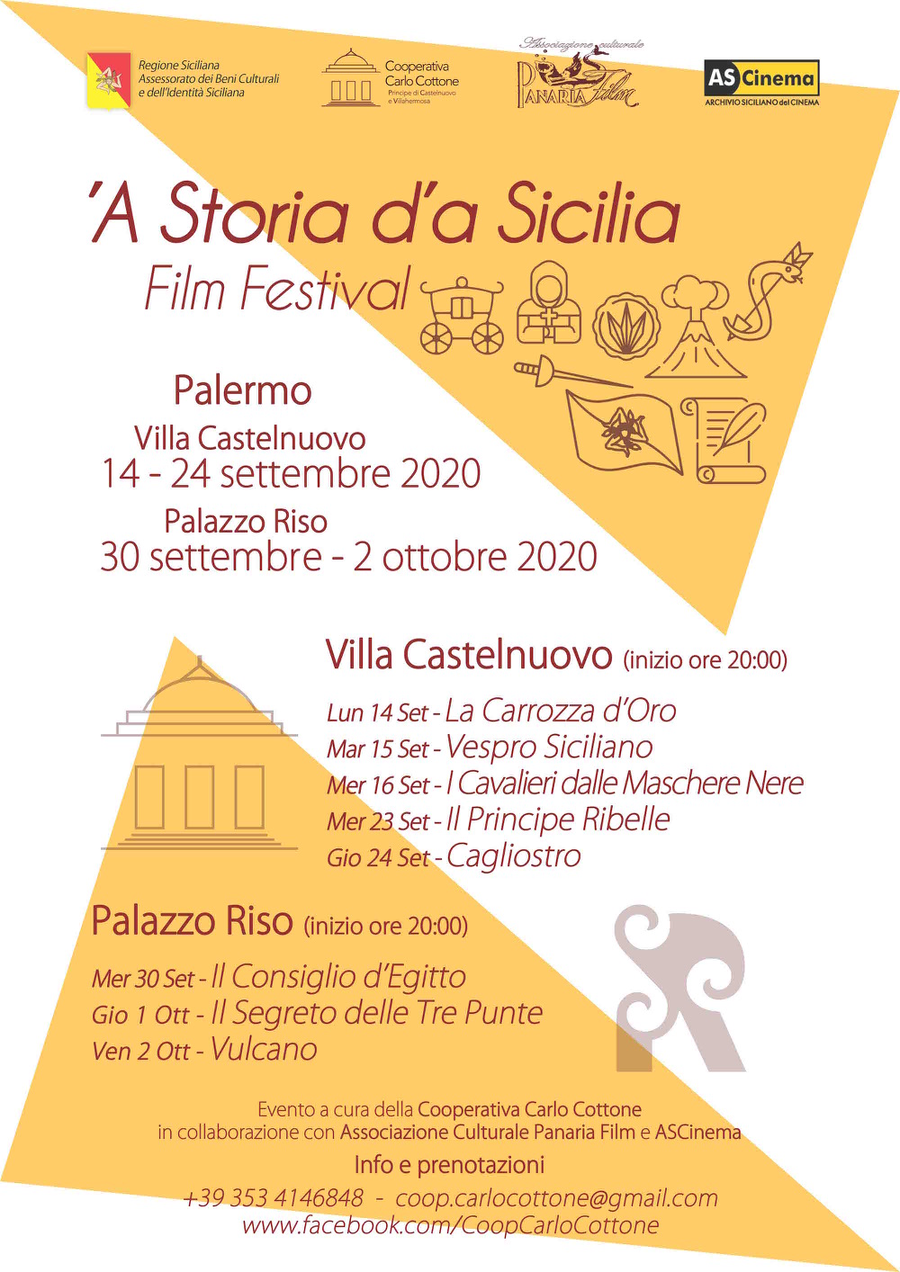 'A Storia d'a Sicilia Film Festival, programma 2020