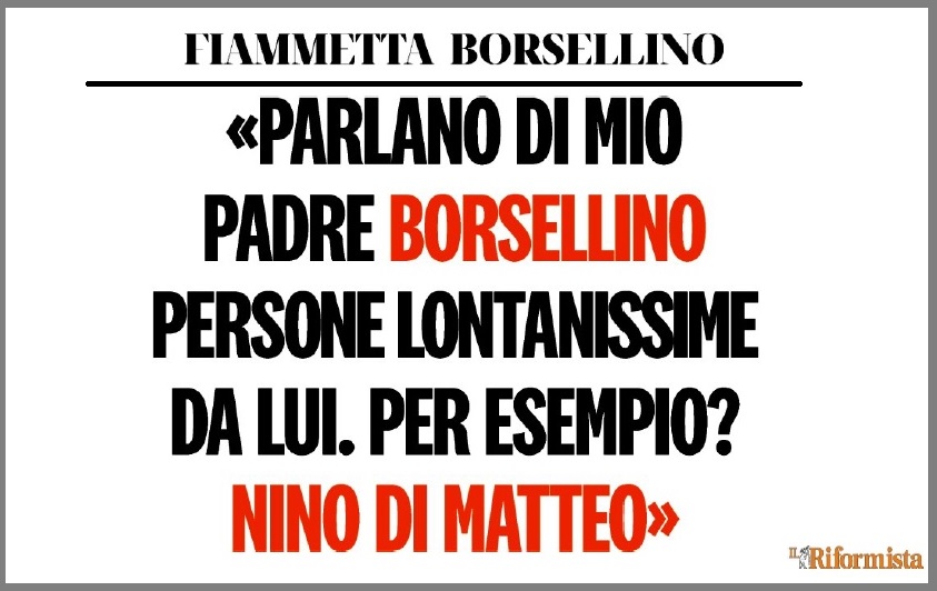 Fiammetta Borsellino vs Di Matteo, itw Il Riformista