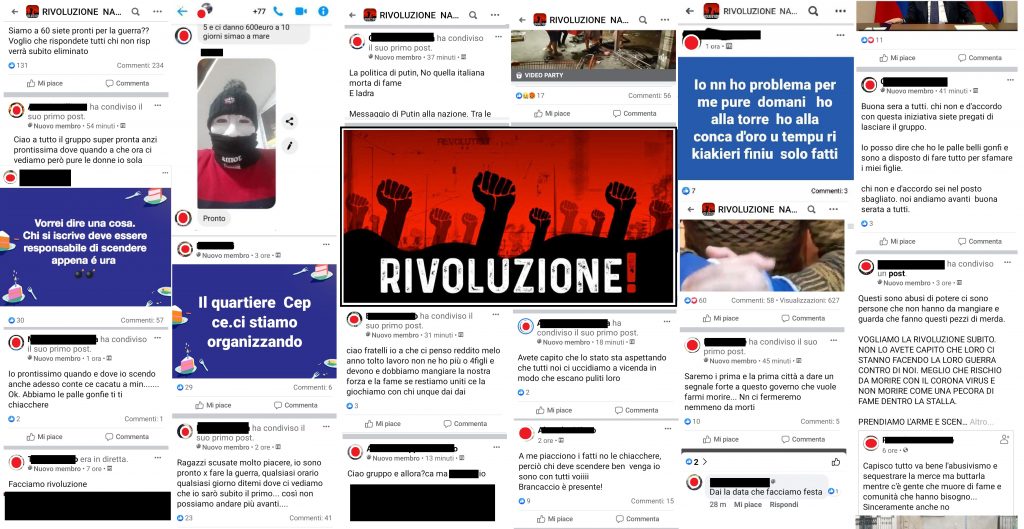 Gruppo fb Rivoluzione, saccheggio supermercati Palermo