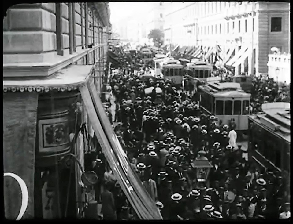 Tram in via Roma, inaugurazione 1912