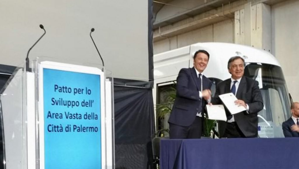 Patto per Palermo, Renzi e Orlando, 2016