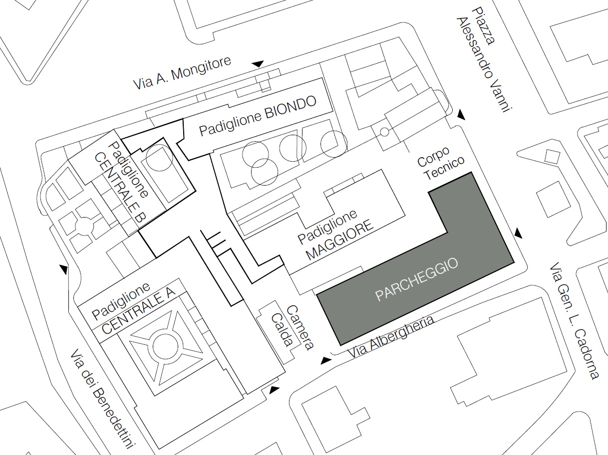 Planimetria area di intervento Parcheggio multipiano - Ospedale dei bambini