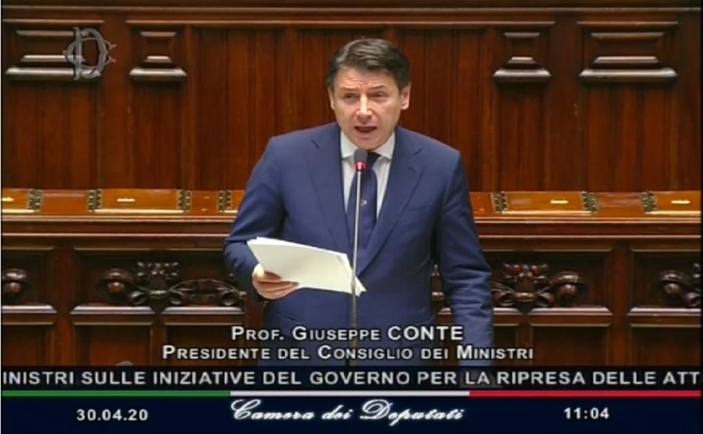 Premier Giuseppe Conte in Parlamento-diretta