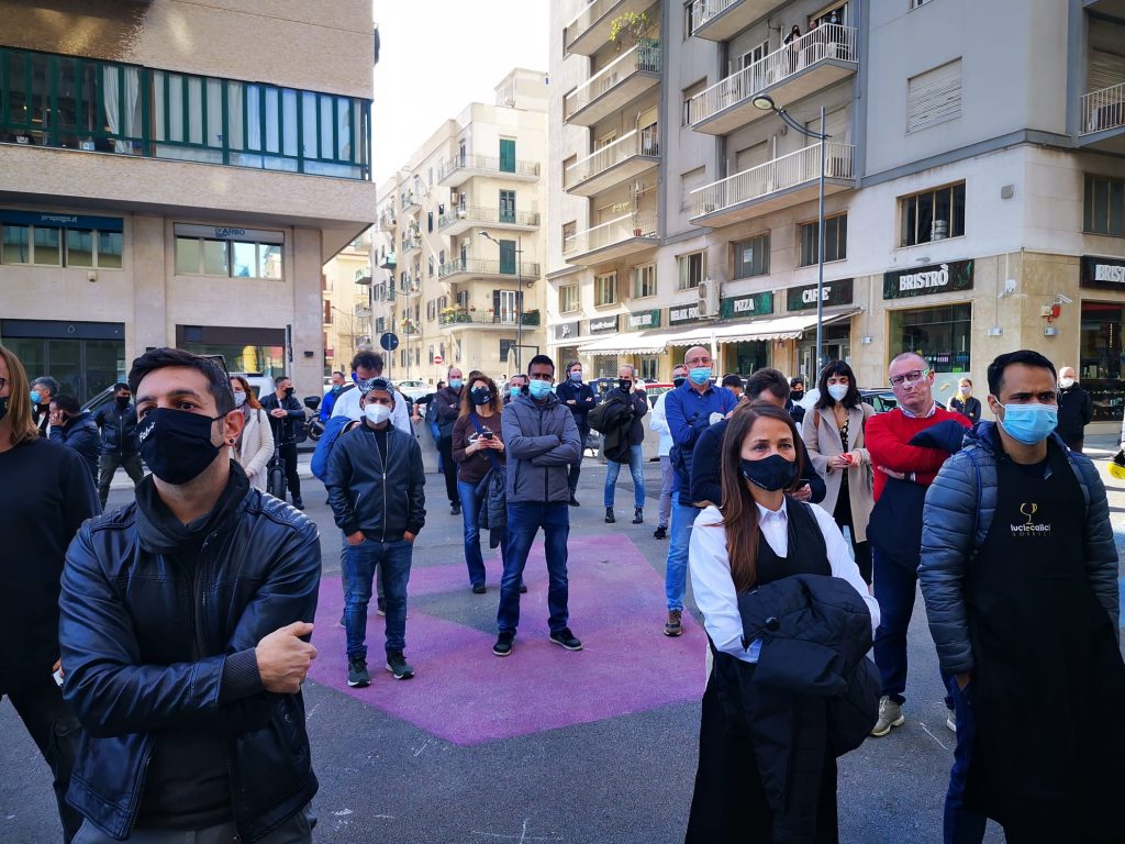 Protesta ristoratori a Palermo