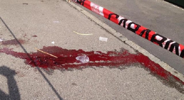sangue sull'asfalto