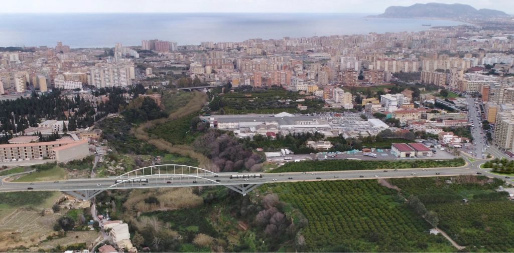 Concorso Tram Palermo 2018, Rendering nuovo ponte bimodale sul Fiume Oreto