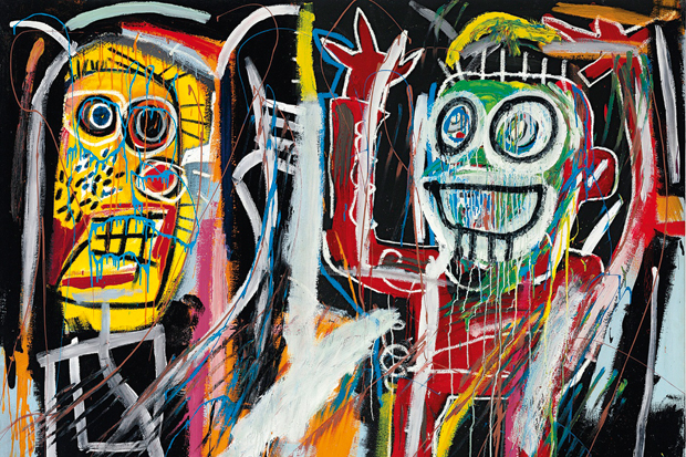 Jean-Michel Basquiat (New York 1960 – 1988), «Dustheads», 1982, cm. 18,8x213,3, tecnica mista.