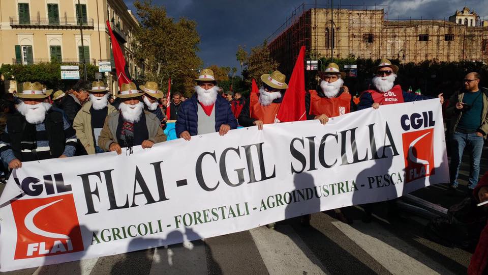 Manifestazione su pensioni a Palermo