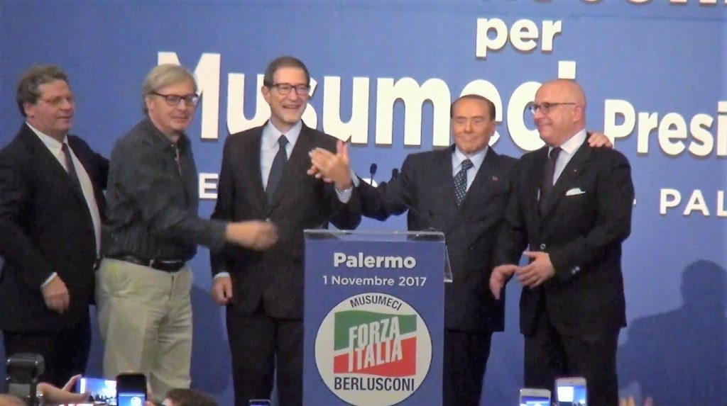Forza Italia, MIccichè, Sgarbi, Musumeci, Berlusconi, Armao, centrodestra