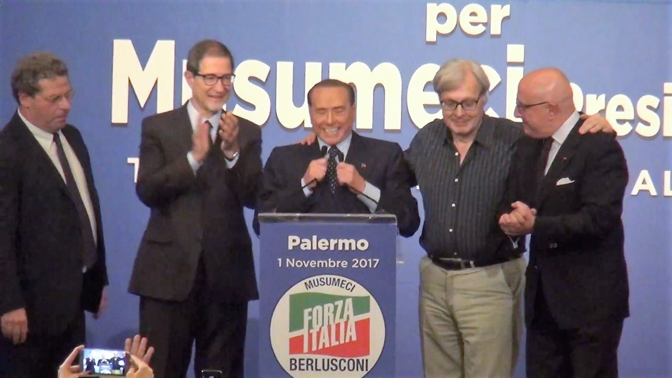 Forza Italia, Miccichè, Musumeci, Berlusconi, Sgarbi, Armao