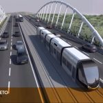 Il rendering del futuro nuovo ponte tranviario sull'Oreto