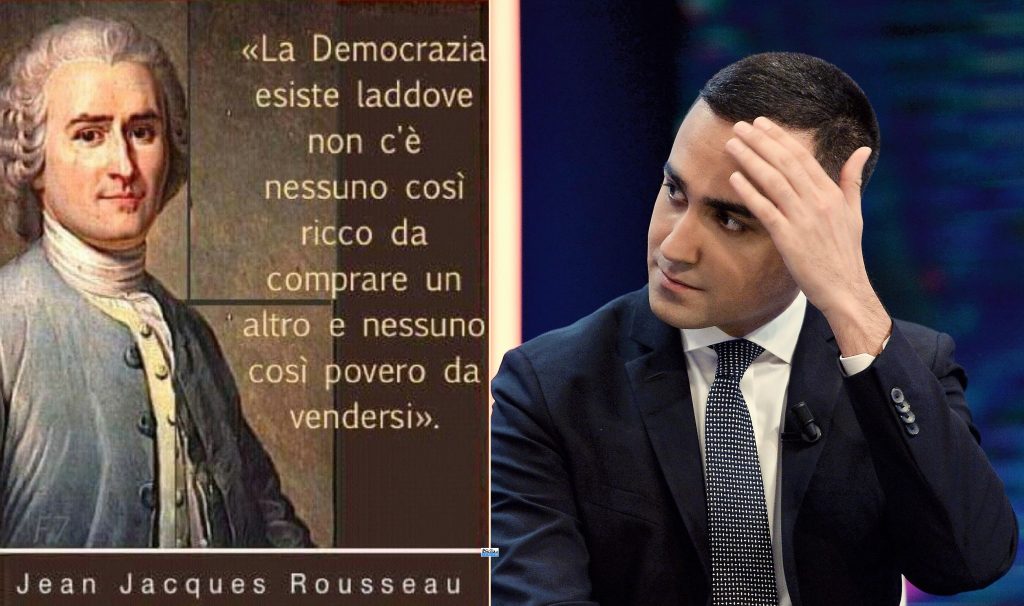 Rousseau e Di Maio, democrazia