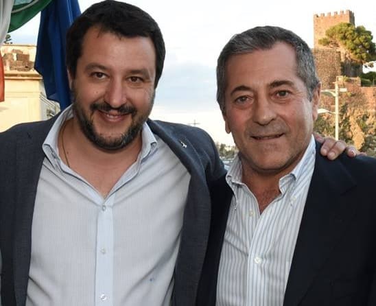 Salvini e Filippo Drago, sindaco di Aci Castello