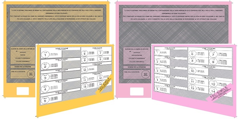 Elezioni Politiche Ecco I Fac Simile Delle Schede Elettorali Di