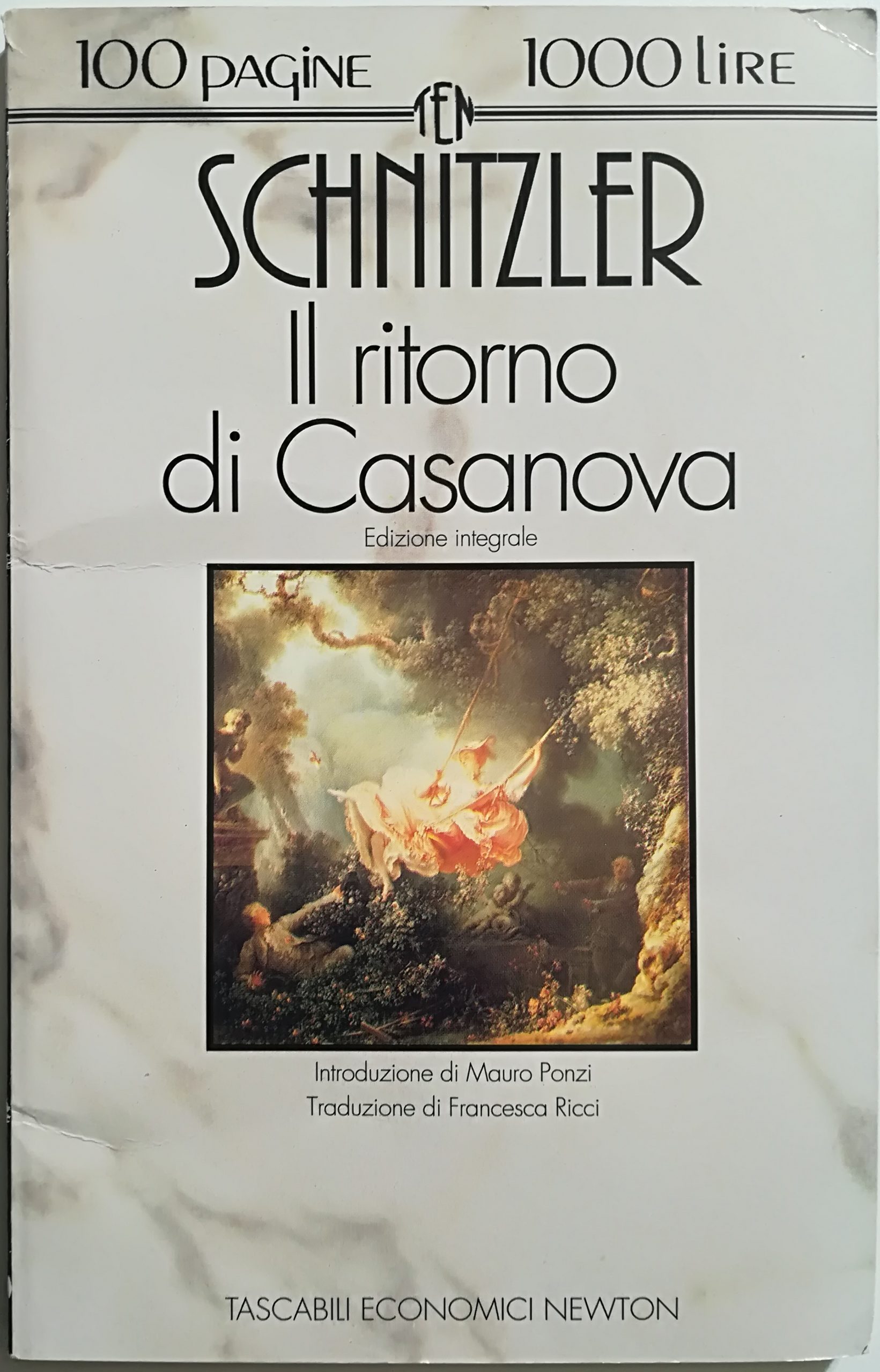 Arthur Schnitzler - Il ritorno di Casanova