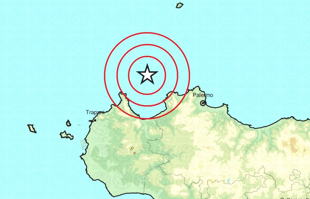 terremoto al largo di Palermo