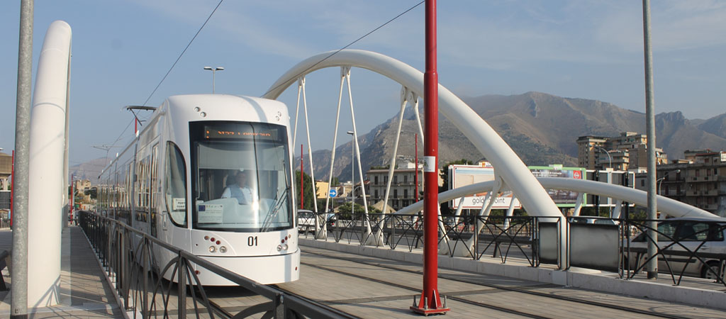 Tram Palermo, Linea 1, Ponte bimodale