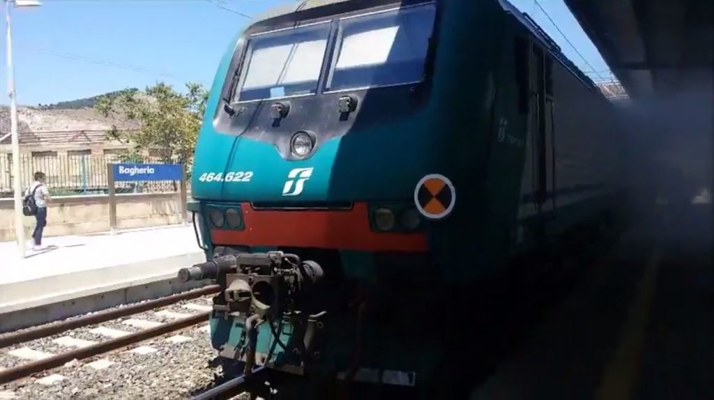 treno a fuoco Bagheria