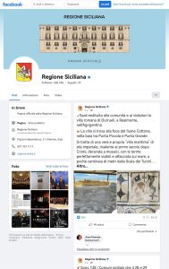 Profilo Facebook Regione Sicilia