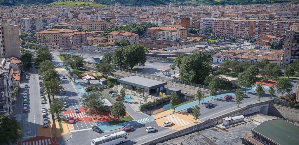 Rendering fermata Giachery, FUA Palermo