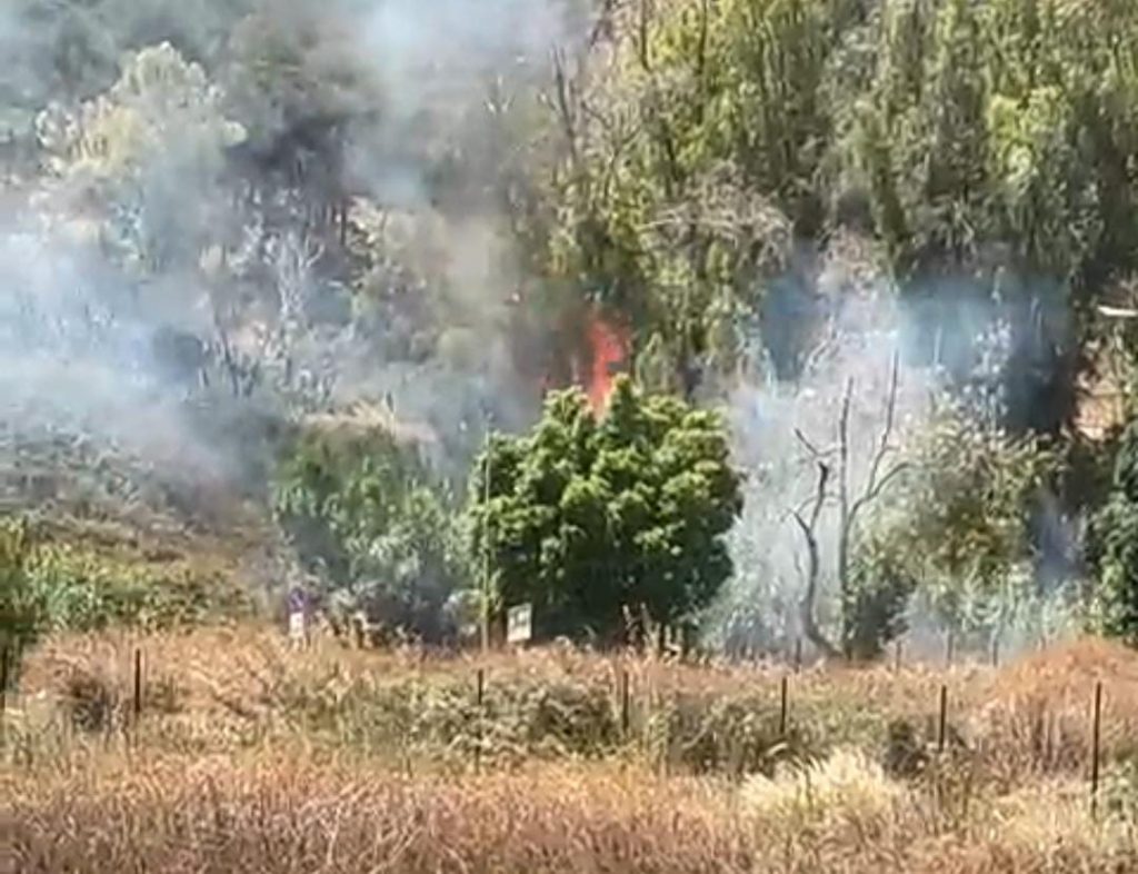 Incendio a Baida, Palermo, via Falconara