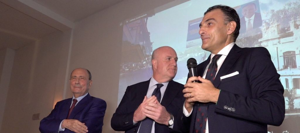 Nella foto Renato Schifani, Edy Tamajo e Marcello Caruso