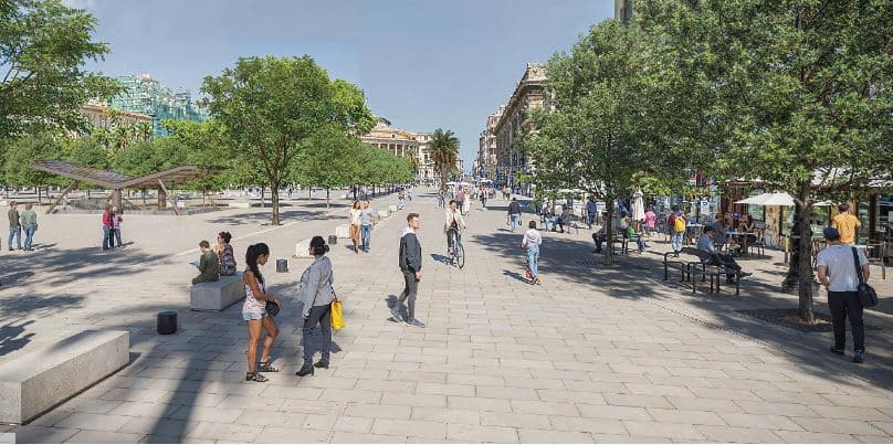 Rendering nodo intermodale Politeama piazza Castelnuovo, Palermo