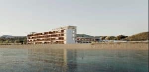 Rendering hotel di lusso Balestrate, ex colonia marina