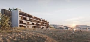 Rendering hotel di lusso Balestrate, ex colonia marina