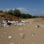 Rifiuti sulla spiaggia di Romagnolo, Palermo