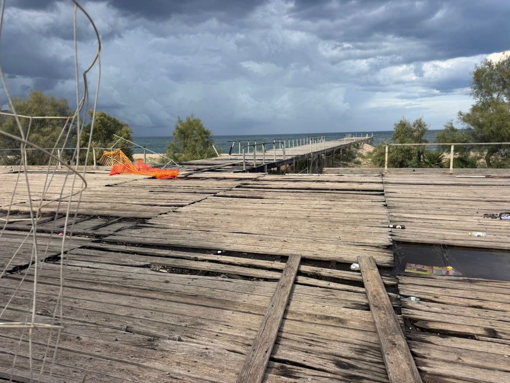 Pontile di Romagnolo, sopralluogo
