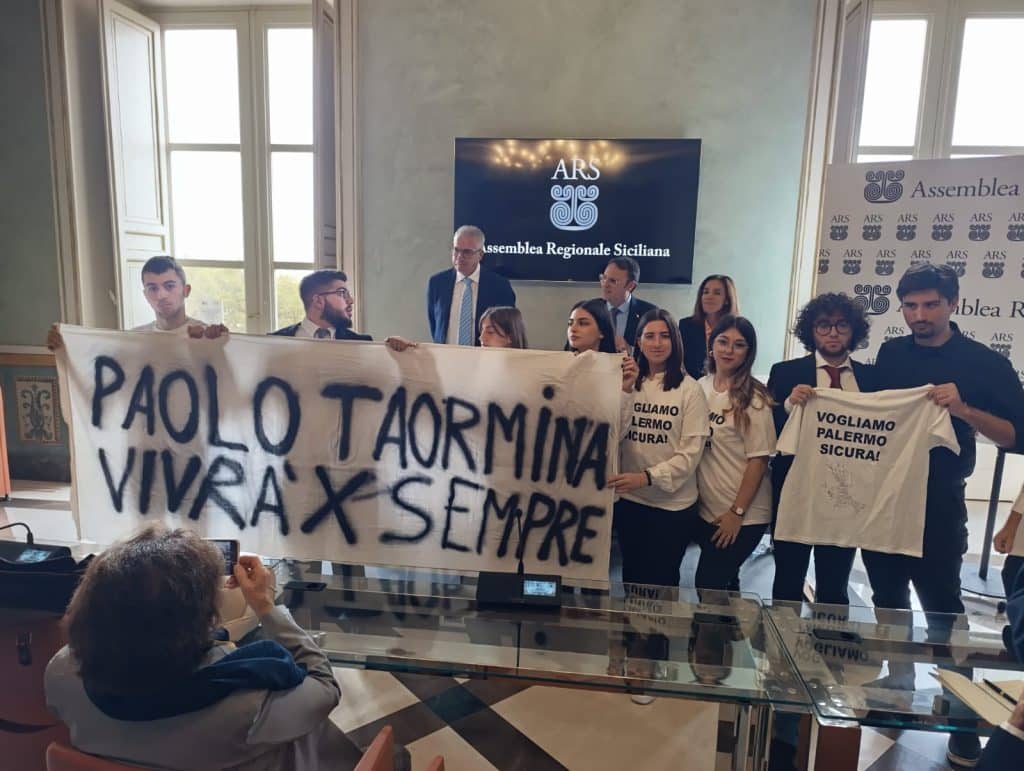 Conferenza stampa della Lega su sicurezza urbana Palermo
