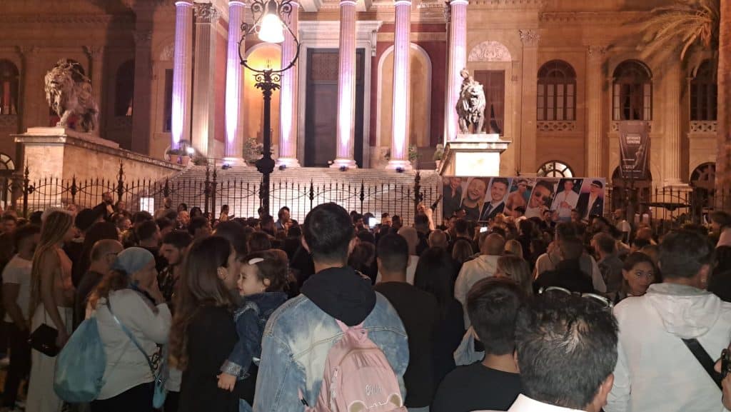 Roberto Lagalla alla fiaccolata per Paolo Taormina, piazza Ruggero Settimo, Palermo 2