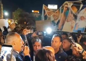 Roberto Lagalla alla fiaccolata per Paolo Taormina, piazza Ruggero Settimo, Palermo