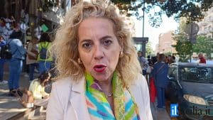 Valentina Chinnici alla manifestazione degli assistenti Asacom a Palermo
