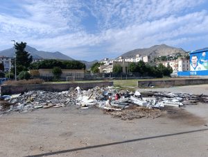 Via Filippo Paladini, CEP Palermo, nei pressi del murale di Totò Schillaci