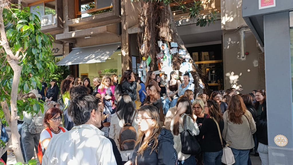 Protesta degli assistenti Asacom a Palermo