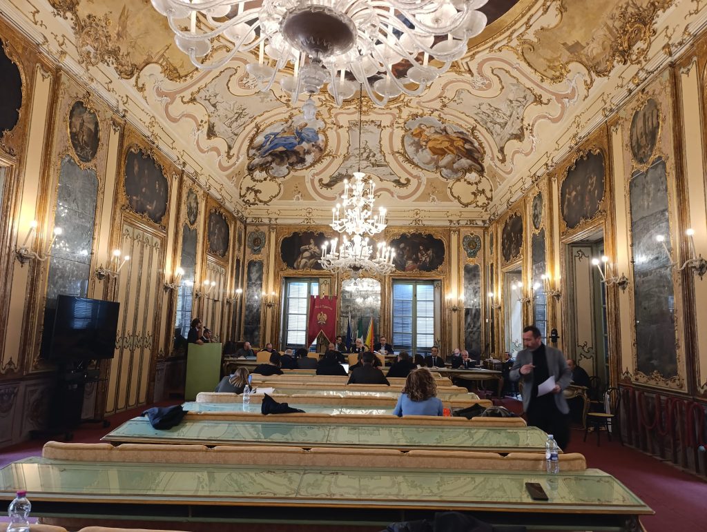 Consiglio Comunale, Sala Martorana, Palazzo Comitini durante discussione contratto di servizio Rap