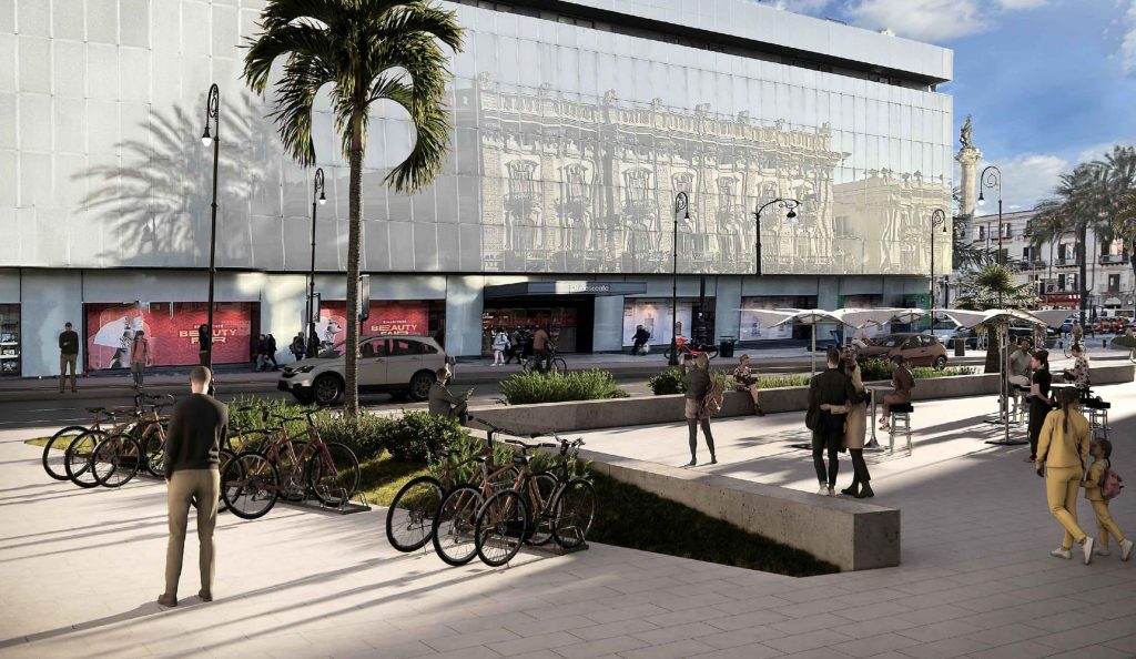 Rendering riqualificazione via Roma, Palermo