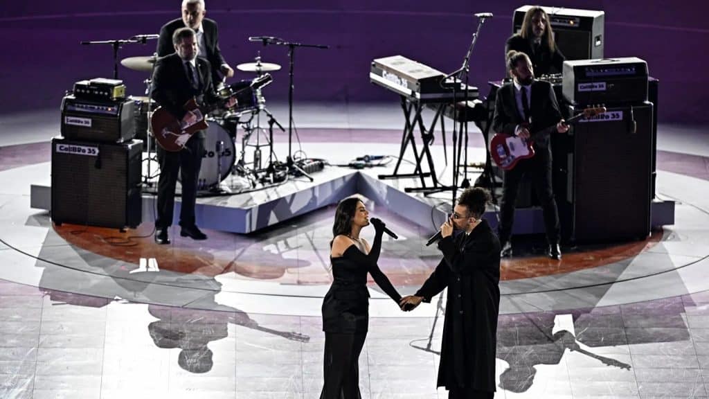 Davide Shorty e Margherita Vicario Cerimonia di chiusura Olimpiadi Milano Cortina