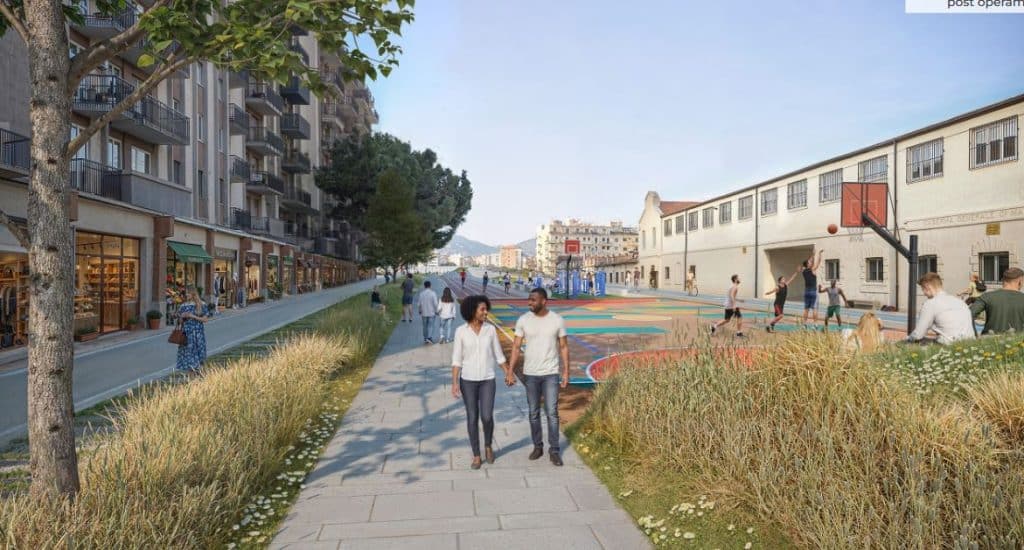 Rendering parco urbano Lolli-Notarbartolo