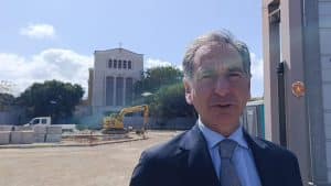 Marcello Longo al campo base del'anello ferroviario di Palermo, Borgo Vecchio