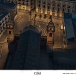 Rendering rifacimento illuminazione pubblica salotto Palermo